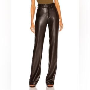 A.L.C. Women's Black Christopher Vegan Leather Pants stretch night out $395 MSRP
